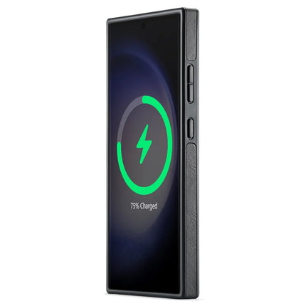 MAGKING K1 Series For Samsung Galaxy S23 Ultra Magnetic Case PC+TPU+PU Leather Phone Cover