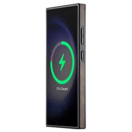 MAGKING K1 Series For Samsung Galaxy S23 Ultra Magnetic Case PC+TPU+PU Leather Phone Cover