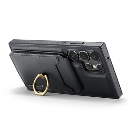 MAGKING K1 Series For Samsung Galaxy S23 Ultra Magnetic Case PC+TPU+PU Phone Cover with Card Holder