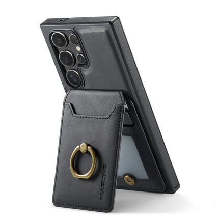 MAGKING K1 Series For Samsung Galaxy S23 Ultra Magnetic Case PC+TPU+PU Phone Cover with Card Holder
