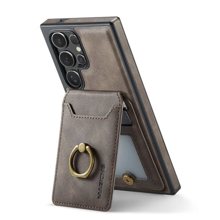MAGKING K1 Series For Samsung Galaxy S23 Ultra Magnetic Case PC+TPU+PU Phone Cover with Card Holder
