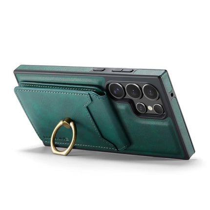 MAGKING K1 Series For Samsung Galaxy S23 Ultra Magnetic Case PC+TPU+PU Phone Cover with Card Holder