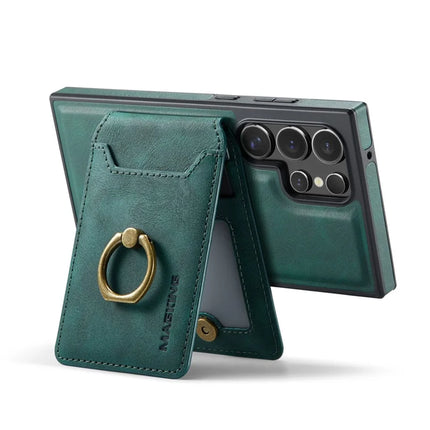 MAGKING K1 Series For Samsung Galaxy S23 Ultra Magnetic Case PC+TPU+PU Phone Cover with Card Holder