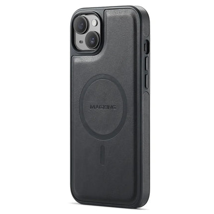 MAGKING K1 Series For iPhone 13 Magnetic Case PC+TPU+PU Leather Phone Cover