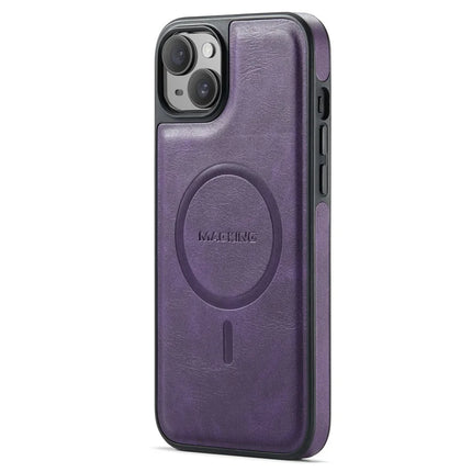MAGKING K1 Series For iPhone 13 Magnetic Case PC+TPU+PU Leather Phone Cover