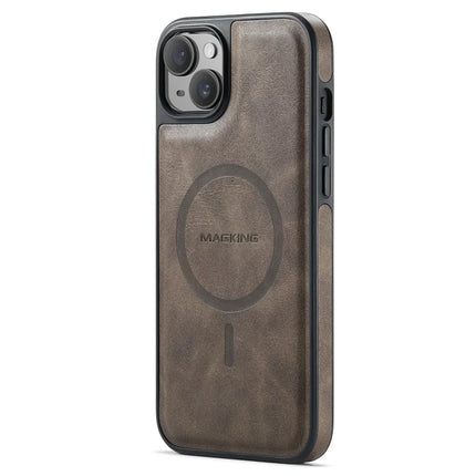 MAGKING K1 Series For iPhone 13 Magnetic Case PC+TPU+PU Leather Phone Cover