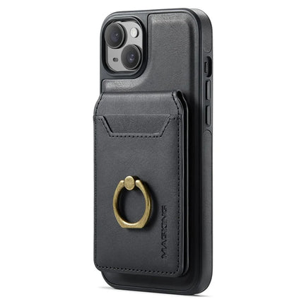 MAGKING K1 Series For iPhone 13 Magnetic Case PC+TPU+PU Phone Cover with Card Holder