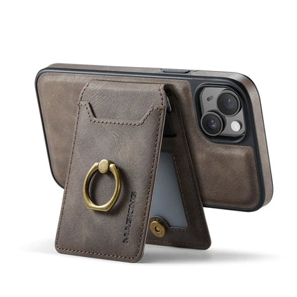 MAGKING K1 Series For iPhone 13 Magnetic Case PC+TPU+PU Phone Cover with Card Holder