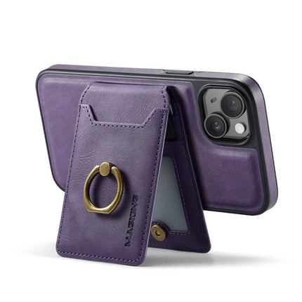 MAGKING K1 Series For iPhone 13 Magnetic Case PC+TPU+PU Phone Cover with Card Holder