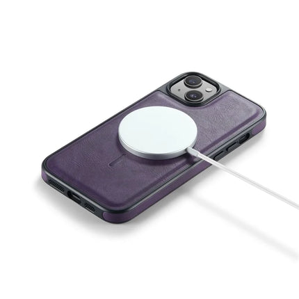 MAGKING K1 Series For iPhone 14 Magnetic Case PC+TPU+PU Leather Phone Cover