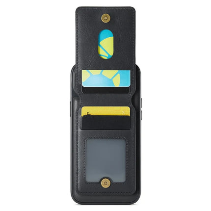 MAGKING K1 Series For iPhone 14 Magnetic Case PC+TPU+PU Phone Cover with Card Holder
