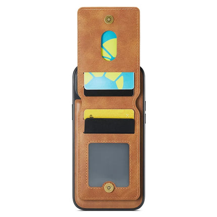 MAGKING K1 Series For iPhone 14 Magnetic Case PC+TPU+PU Phone Cover with Card Holder