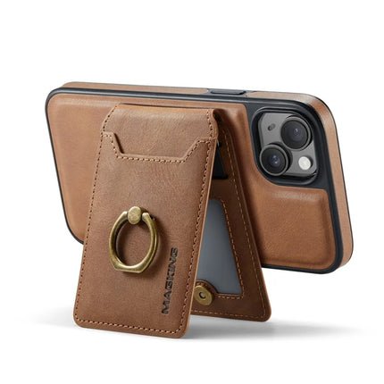MAGKING K1 Series For iPhone 14 Magnetic Case PC+TPU+PU Phone Cover with Card Holder