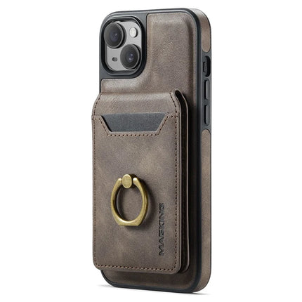 MAGKING K1 Series For iPhone 14 Magnetic Case PC+TPU+PU Phone Cover with Card Holder