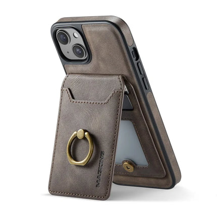 MAGKING K1 Series For iPhone 14 Magnetic Case PC+TPU+PU Phone Cover with Card Holder