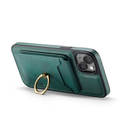 MAGKING K1 Series For iPhone 14 Magnetic Case PC+TPU+PU Phone Cover with Card Holder