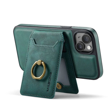 MAGKING K1 Series For iPhone 14 Magnetic Case PC+TPU+PU Phone Cover with Card Holder