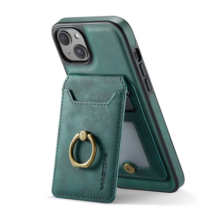 MAGKING K1 Series For iPhone 14 Magnetic Case PC+TPU+PU Phone Cover with Card Holder
