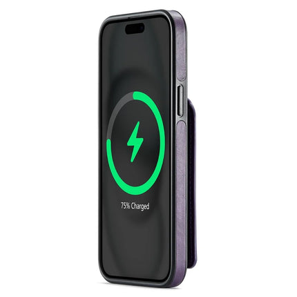 MAGKING K1 Series For iPhone 14 Magnetic Case PC+TPU+PU Phone Cover with Card Holder