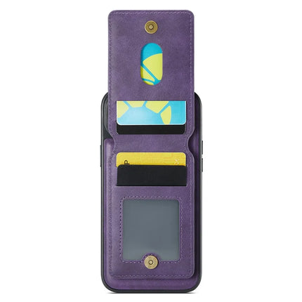 MAGKING K1 Series For iPhone 14 Magnetic Case PC+TPU+PU Phone Cover with Card Holder