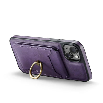 MAGKING K1 Series For iPhone 14 Magnetic Case PC+TPU+PU Phone Cover with Card Holder