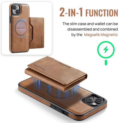 MAGKING K2 Series For iPhone 13 Case Compatible with MagSafe PC+TPU+PU Phone Cover