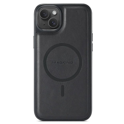 MAGKING K2 Series For iPhone 14 Case Compatible with MagSafe PC+TPU+PU Phone Cover