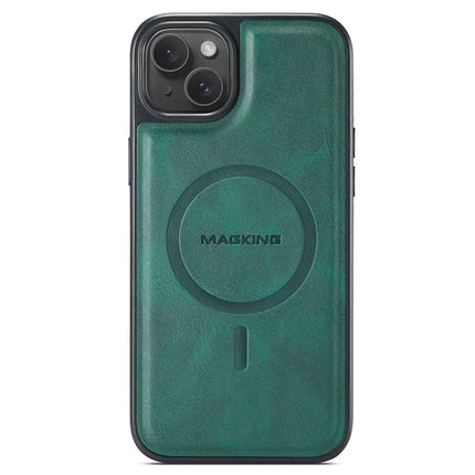 MAGKING K2 Series For iPhone 14 Case Compatible with MagSafe PC+TPU+PU Phone Cover