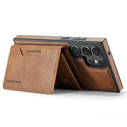 MAGKING K2 Series For Samsung Galaxy S23 Ultra Case Compatible with MagSafe PC+TPU+PU Phone Cover