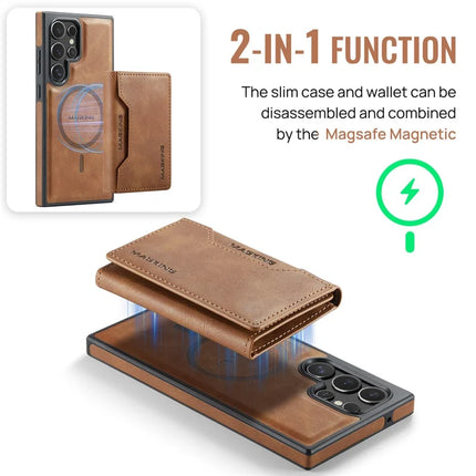 MAGKING K2 Series For Samsung Galaxy S23 Ultra Case Compatible with MagSafe PC+TPU+PU Phone Cover