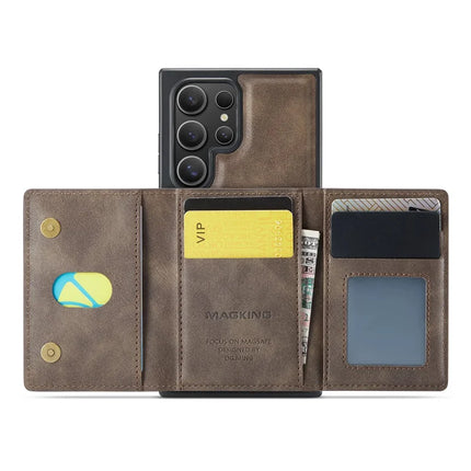 MAGKING K2 Series For Samsung Galaxy S23 Ultra Case Compatible with MagSafe PC+TPU+PU Phone Cover