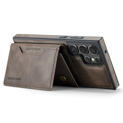 MAGKING K2 Series For Samsung Galaxy S23 Ultra Case Compatible with MagSafe PC+TPU+PU Phone Cover