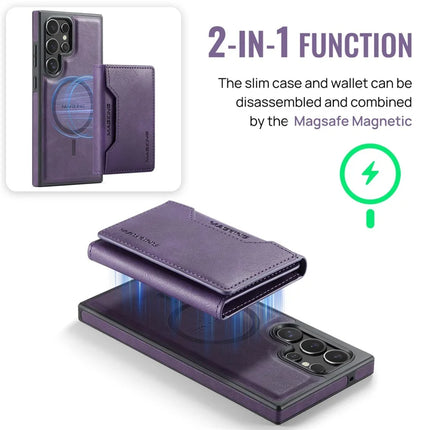 MAGKING K2 Series For Samsung Galaxy S23 Ultra Case Compatible with MagSafe PC+TPU+PU Phone Cover