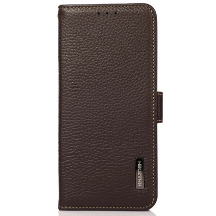 KHAZNEH For Honor Magic7 Lite 5G / X9c 5G / X60 Pro 5G Phone Case Genuine Cow Leather Cover RFID Blocking