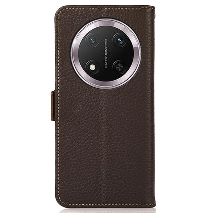 KHAZNEH For Honor Magic7 Lite 5G / X9c 5G / X60 Pro 5G Phone Case Genuine Cow Leather Cover RFID Blocking