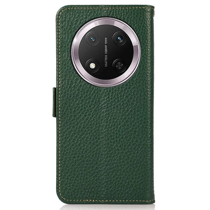 KHAZNEH For Honor Magic7 Lite 5G / X9c 5G / X60 Pro 5G Phone Case Genuine Cow Leather Cover RFID Blocking