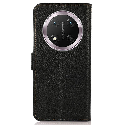 KHAZNEH For Honor Magic7 Lite 5G / X9c 5G / X60 Pro 5G Phone Case Genuine Cow Leather Cover RFID Blocking