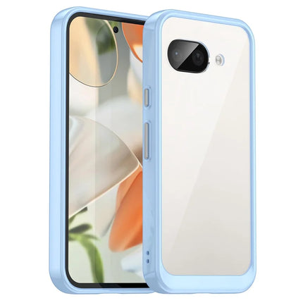 For Google Pixel 9a Case TPU+Acrylic Protective Clear Phone Cover - Blue