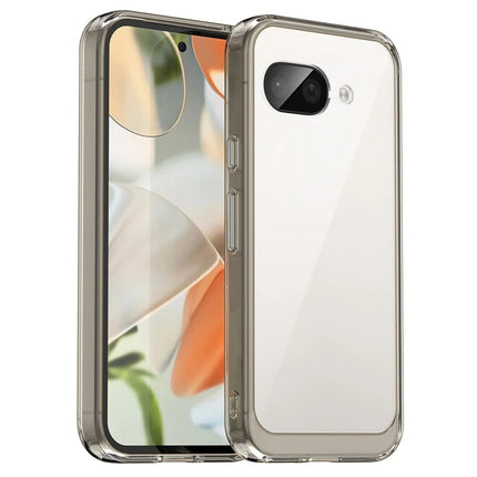 For Google Pixel 9a Case TPU+Acrylic Protective Clear Phone Cover - Transparent Grey