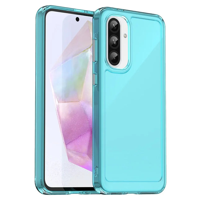 For Samsung Galaxy A36 5G Case TPU Shockproof Phone Back Cover - Transparent Blue