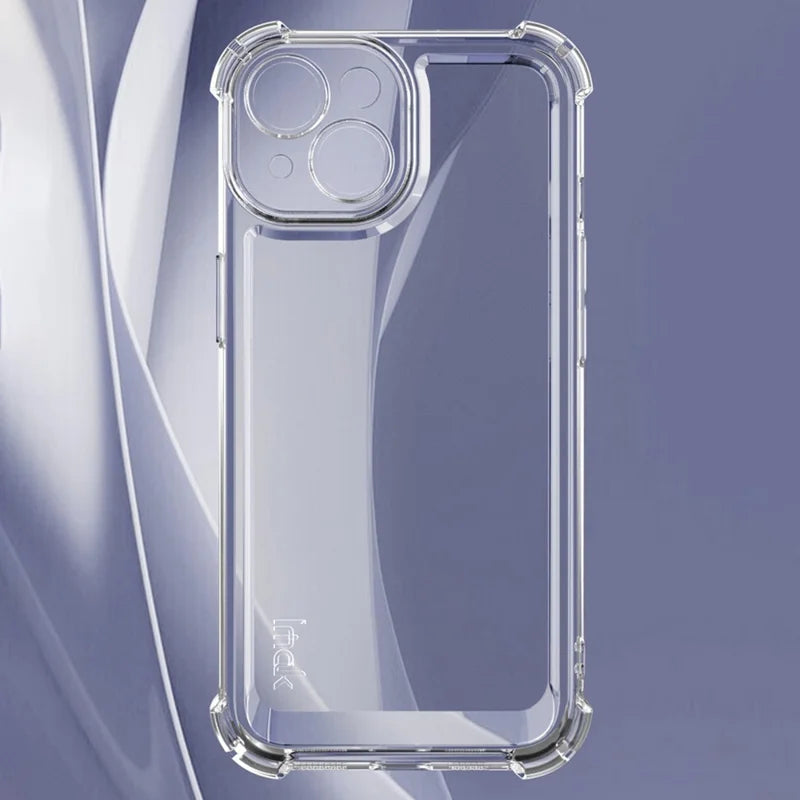 ShopCaseCart Cover Case iPhone 15 Protective cover Straight Frame Four Corner Impact-resistant Clear TPU Guard