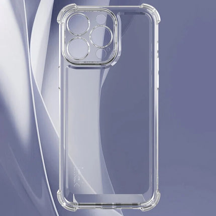 IMAK UX-4 Series For iPhone 15 Pro Max Case Straight Frame Four Corner Shockproof Clear TPU Cover