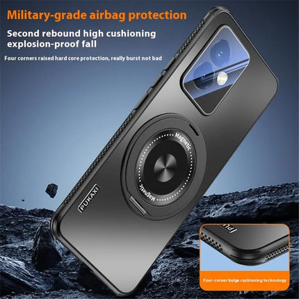 For Honor 100 5G Case Compatible with MagSafe Kickstand TPU+PC Heat Dissipation Phone Cover