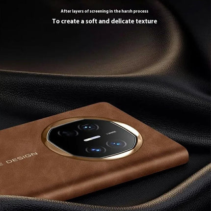 For Huawei Mate X6 Case Leather Protective Cover with Smart Window Auto Wake Up