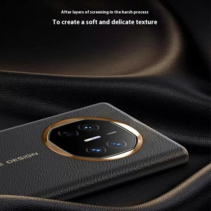 For Huawei Mate X6 Case View Window Auto Wake / Sleep Leather Flip Phone Cover Litchi Texture