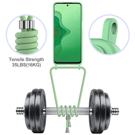 For Motorola Moto G14 4G Case Liquid Silicone Card Holder Back Phone Cover with Lanyard