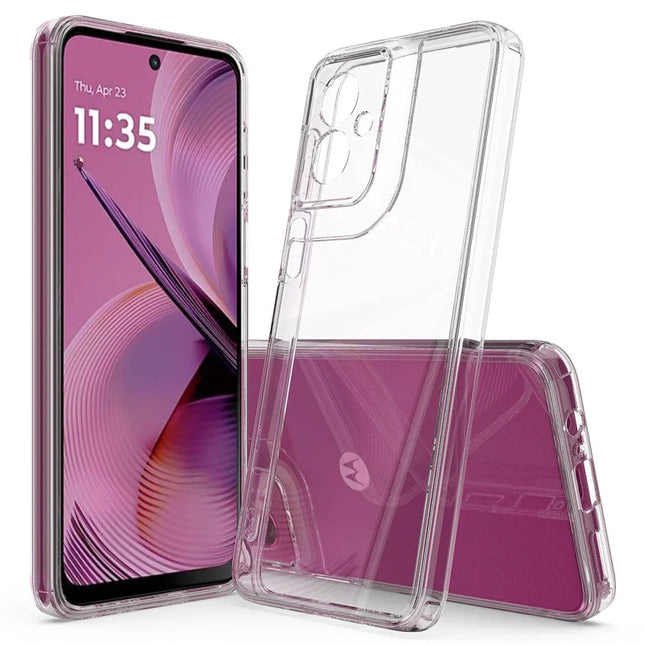 For Motorola Moto G55 5G Clear Phone Case TPU+Acrylic Shockproof Phone Back Cover