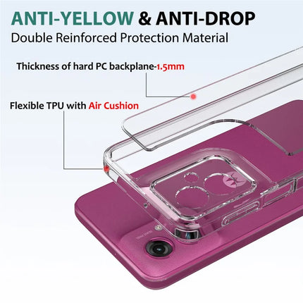 For Motorola Moto G55 5G Clear Phone Case TPU+Acrylic Shockproof Phone Back Cover