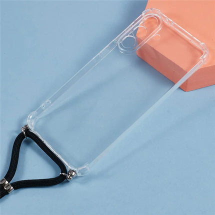 For Samsung Galaxy A56 5G Case Reinforced Corner TPU Clear Phone Cover with Lanyard