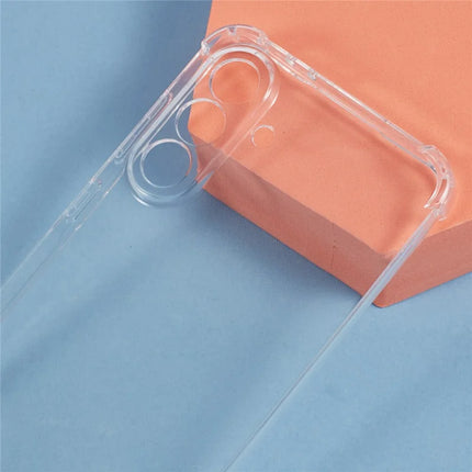For Samsung Galaxy A56 5G Case Reinforced Corner TPU Clear Phone Cover with Lanyard